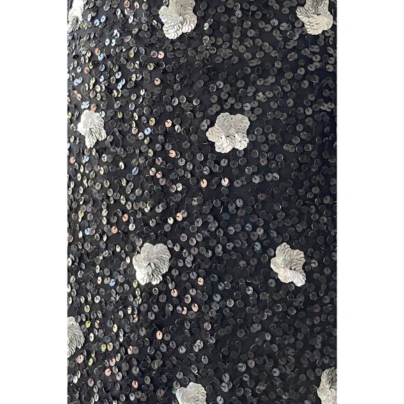 Vintage 1990s Y2K Black Sequins Halter Dress by Scala XS/S - Picture 6 of 9